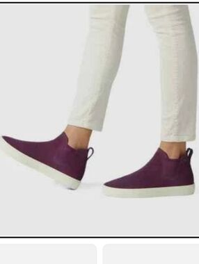 Rothy's Slip-On Knit Sneaker Boot in Plum